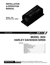 Aby wyświetlić dokument Code-3 Harley-Davidson Instrukcja Użytkownika